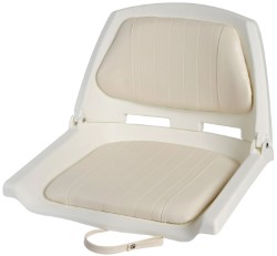 Κάθισμα από πολυαιθυλένιο λευκό με αναδιπλούμενη πλάτη